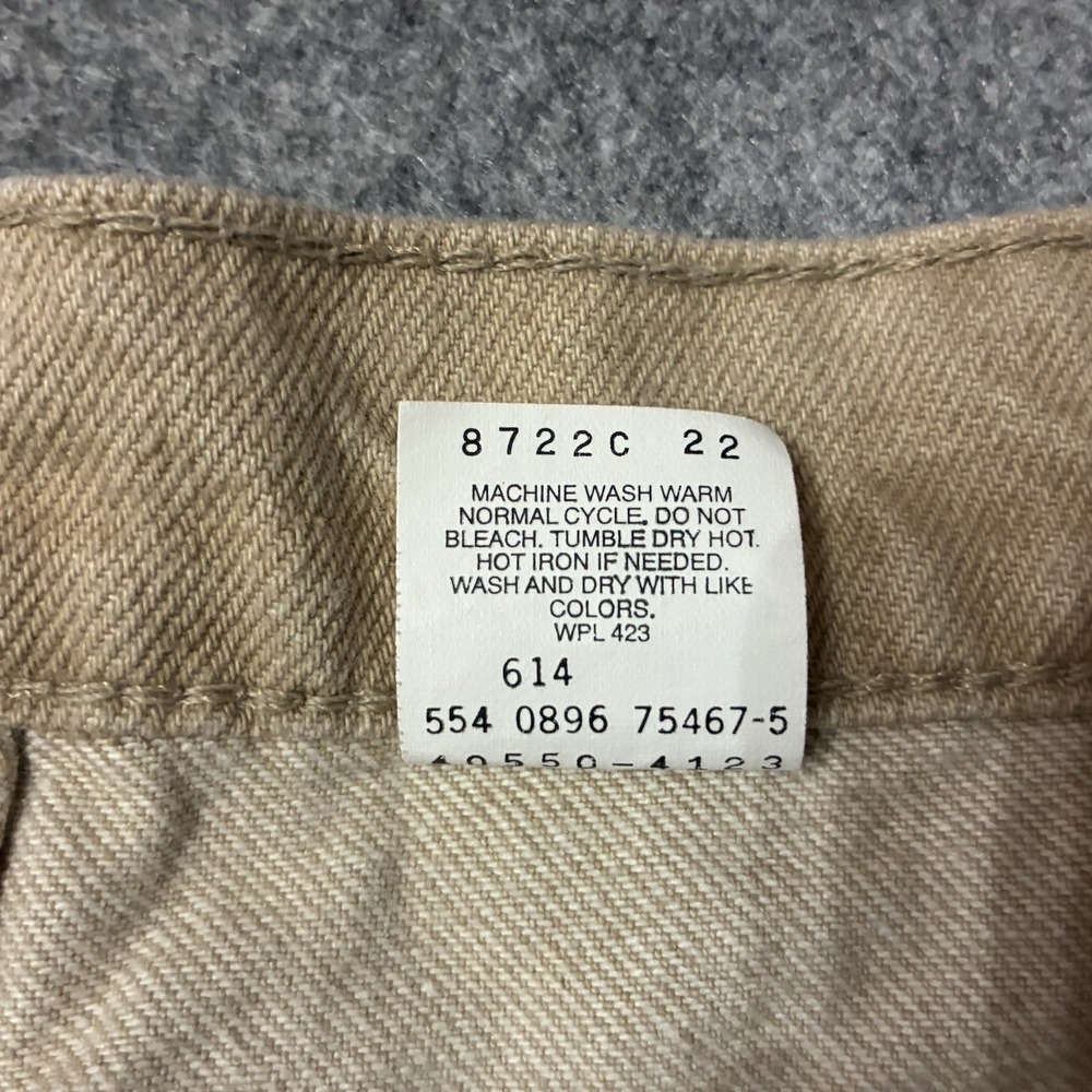 Vintage Levis 550 Mens Pants 32X30 Tan Relaxed Made USA 90s Twill Orange Tab Y2K - Picture 2 of 8